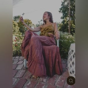 Cotton Flower Flutter Skirt